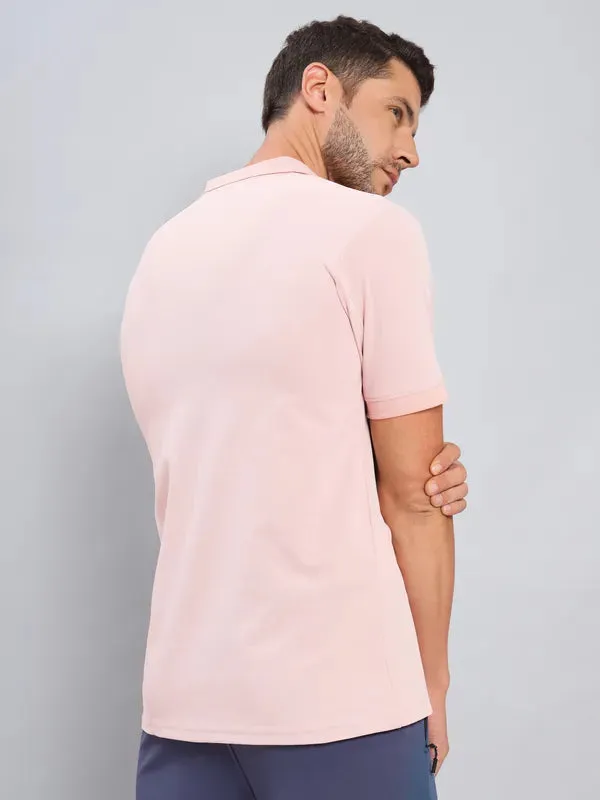 Men Colorblock Slim Fit Polo T-shirt with ELASTO PLUS