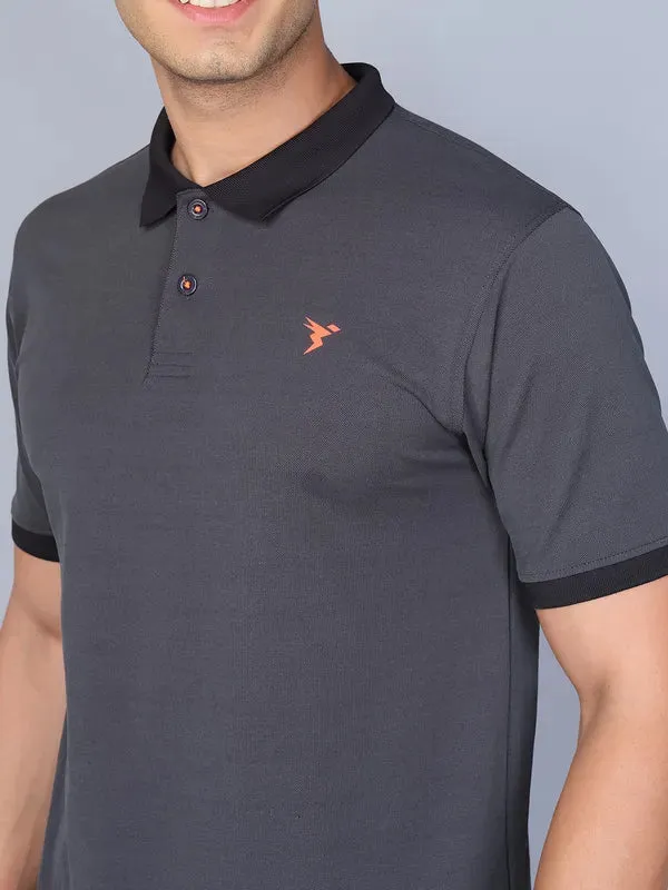 Men Colorblock Slim Fit Polo T-shirt with ELASTO PLUS