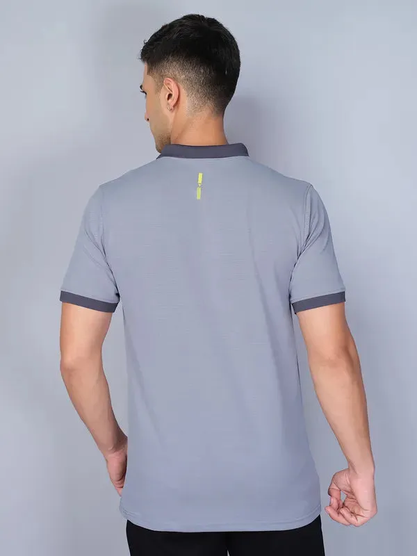 Men Colorblock Slim Fit Polo T-shirt with ELASTO PLUS