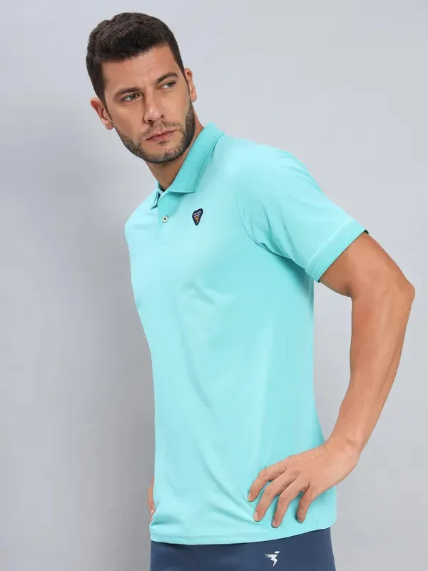 Men Colorblock Slim Fit Polo T-shirt with ELASTO PLUS