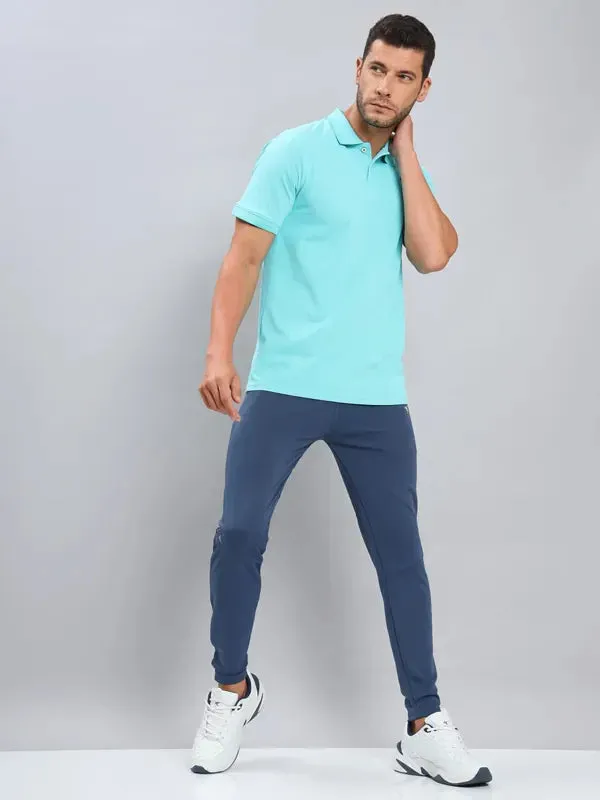 Men Colorblock Slim Fit Polo T-shirt with ELASTO PLUS