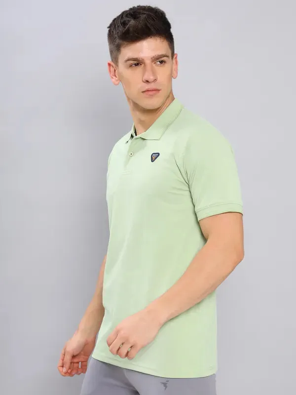 Men Colorblock Slim Fit Polo T-shirt with ELASTO PLUS