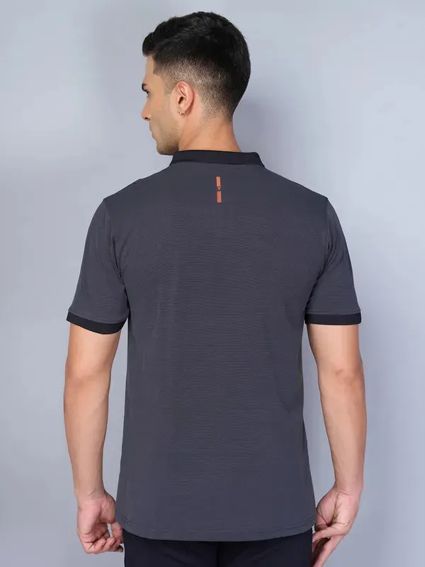 Men Colorblock Slim Fit Polo T-shirt with ELASTO PLUS