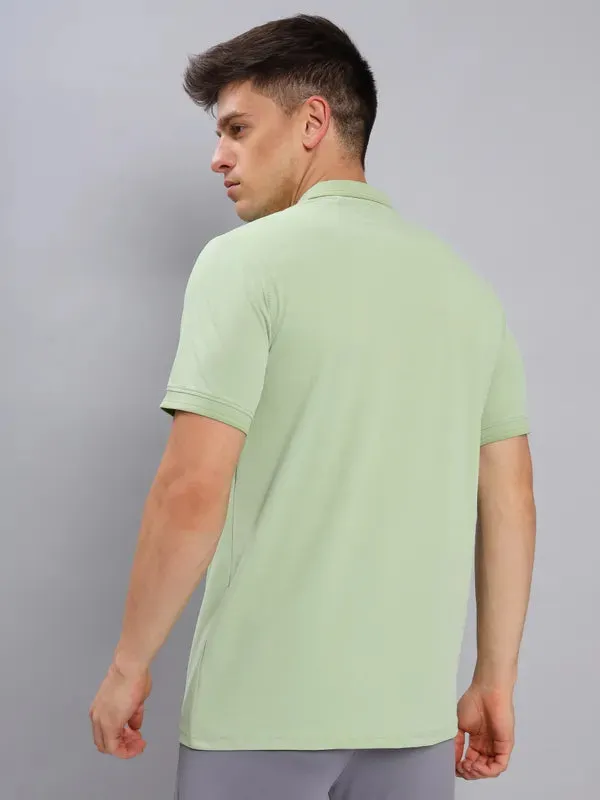 Men Colorblock Slim Fit Polo T-shirt with ELASTO PLUS