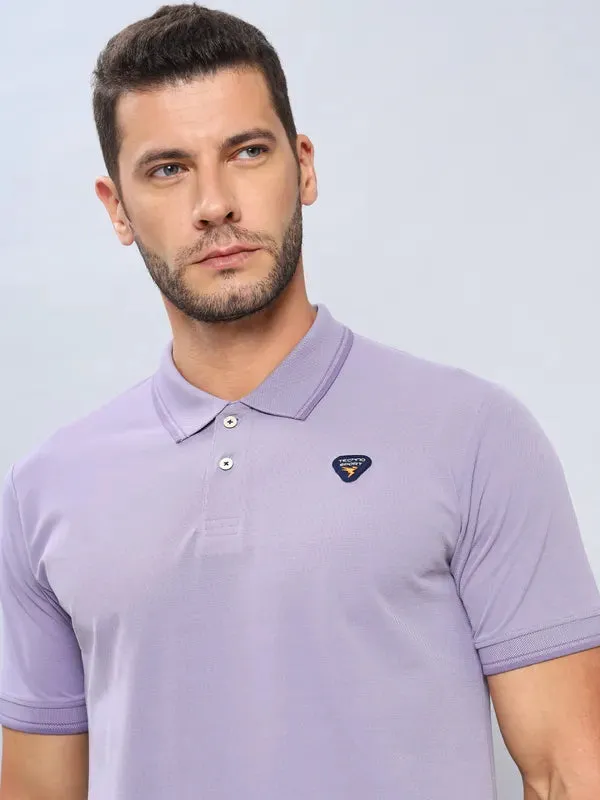 Men Colorblock Slim Fit Polo T-shirt with ELASTO PLUS