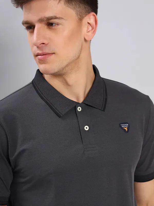 Men Colorblock Slim Fit Polo T-shirt with ELASTO PLUS