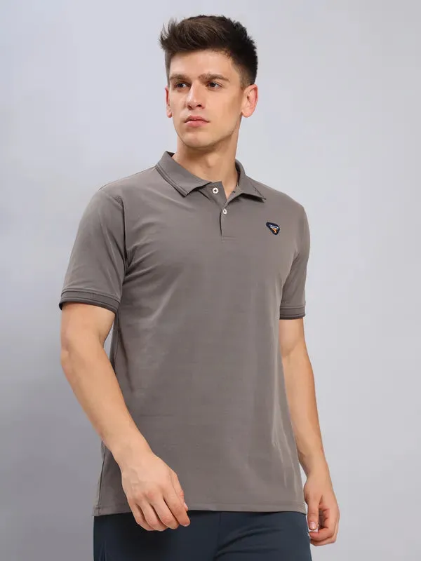 Men Colorblock Slim Fit Polo T-shirt with ELASTO PLUS