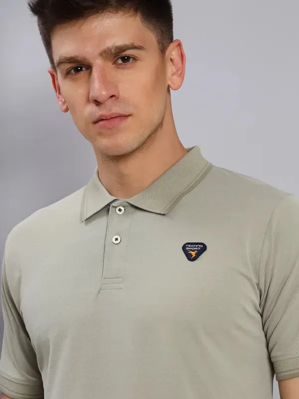 Men Colorblock Slim Fit Polo T-shirt with ELASTO PLUS