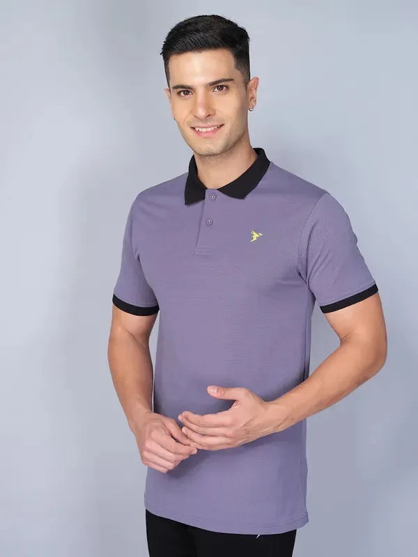 Men Colorblock Slim Fit Polo T-shirt with ELASTO PLUS