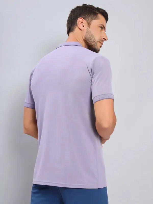 Men Colorblock Slim Fit Polo T-shirt with ELASTO PLUS