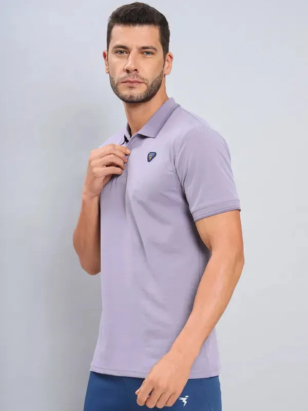 Men Colorblock Slim Fit Polo T-shirt with ELASTO PLUS