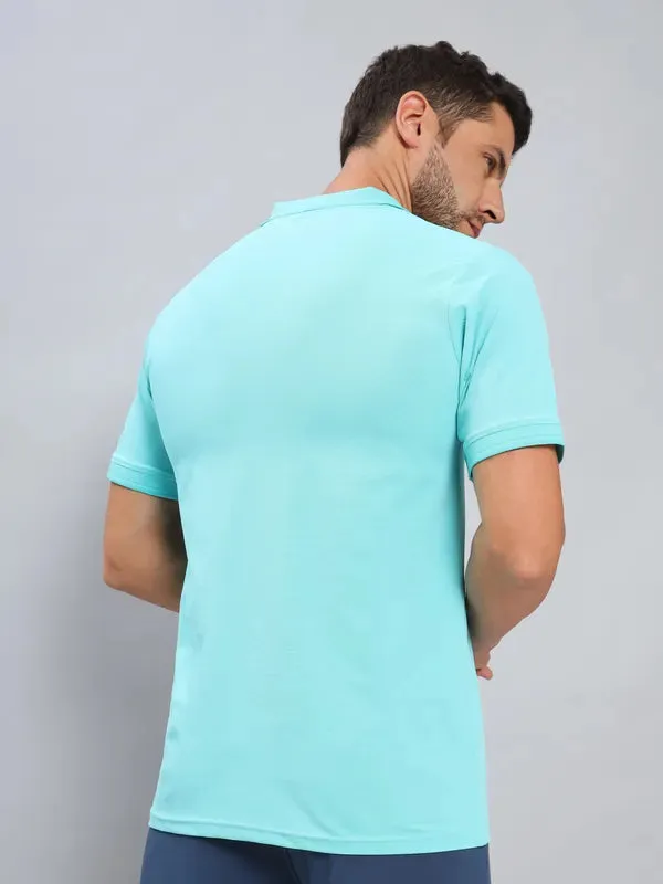 Men Colorblock Slim Fit Polo T-shirt with ELASTO PLUS