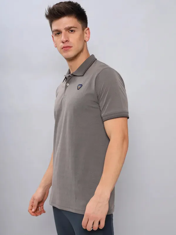 Men Colorblock Slim Fit Polo T-shirt with ELASTO PLUS