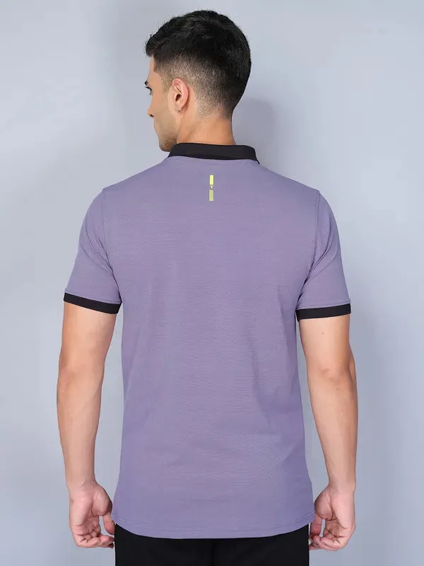 Men Colorblock Slim Fit Polo T-shirt with ELASTO PLUS