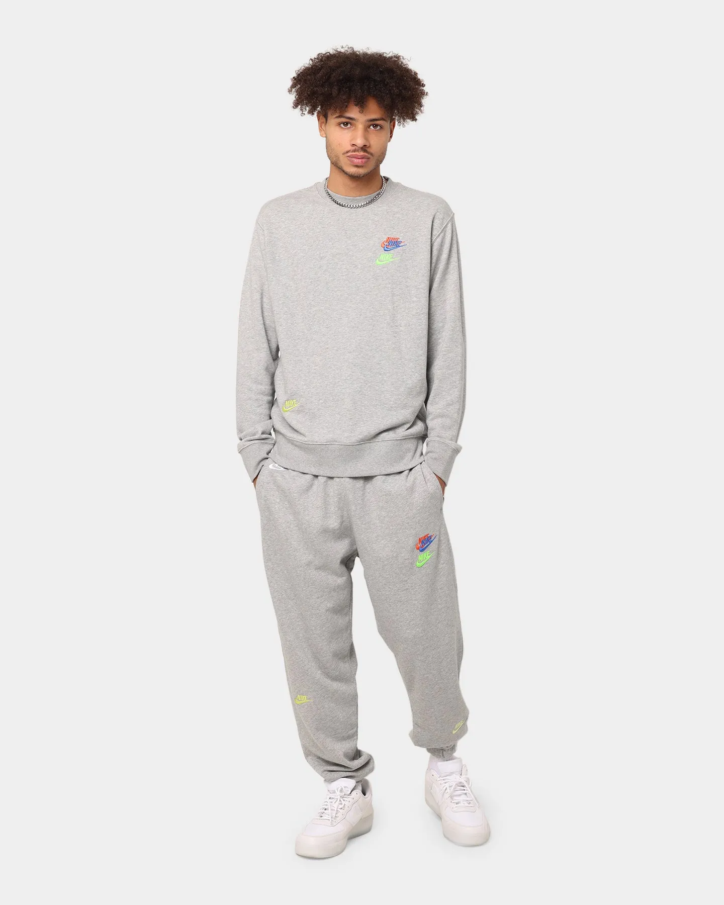 Nike Nike Sportswear Stacked Crew Dark Grey Heather