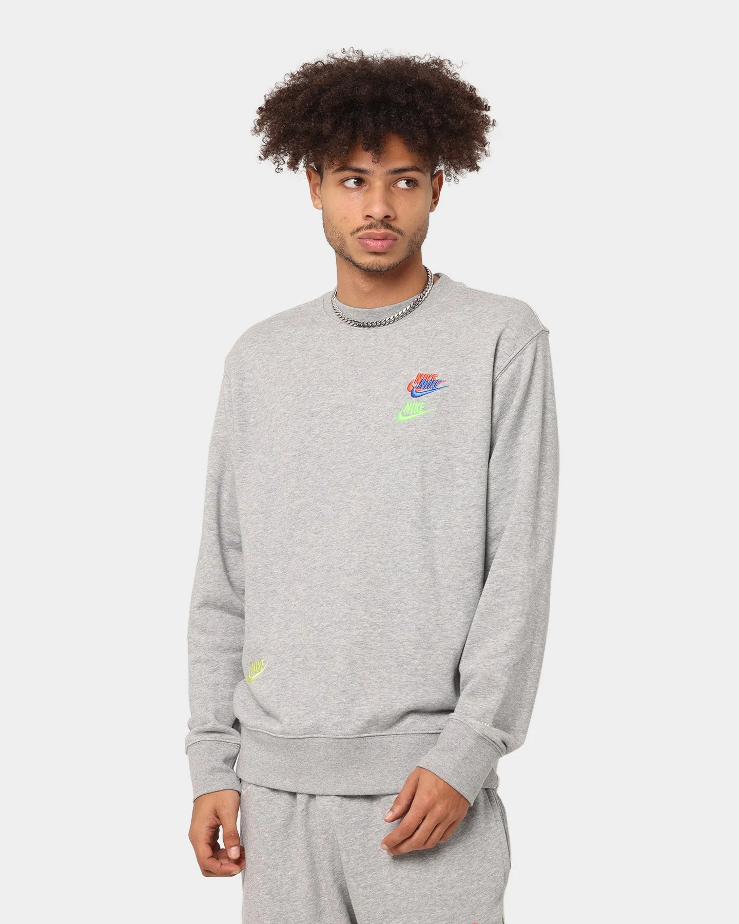 Nike Nike Sportswear Stacked Crew Dark Grey Heather