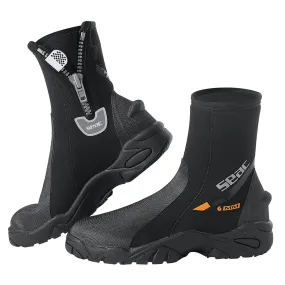 Open Box Seac 6mm Neoprene Pro HD Wetsuit Boots with Side Zipper, Size: XX-Small