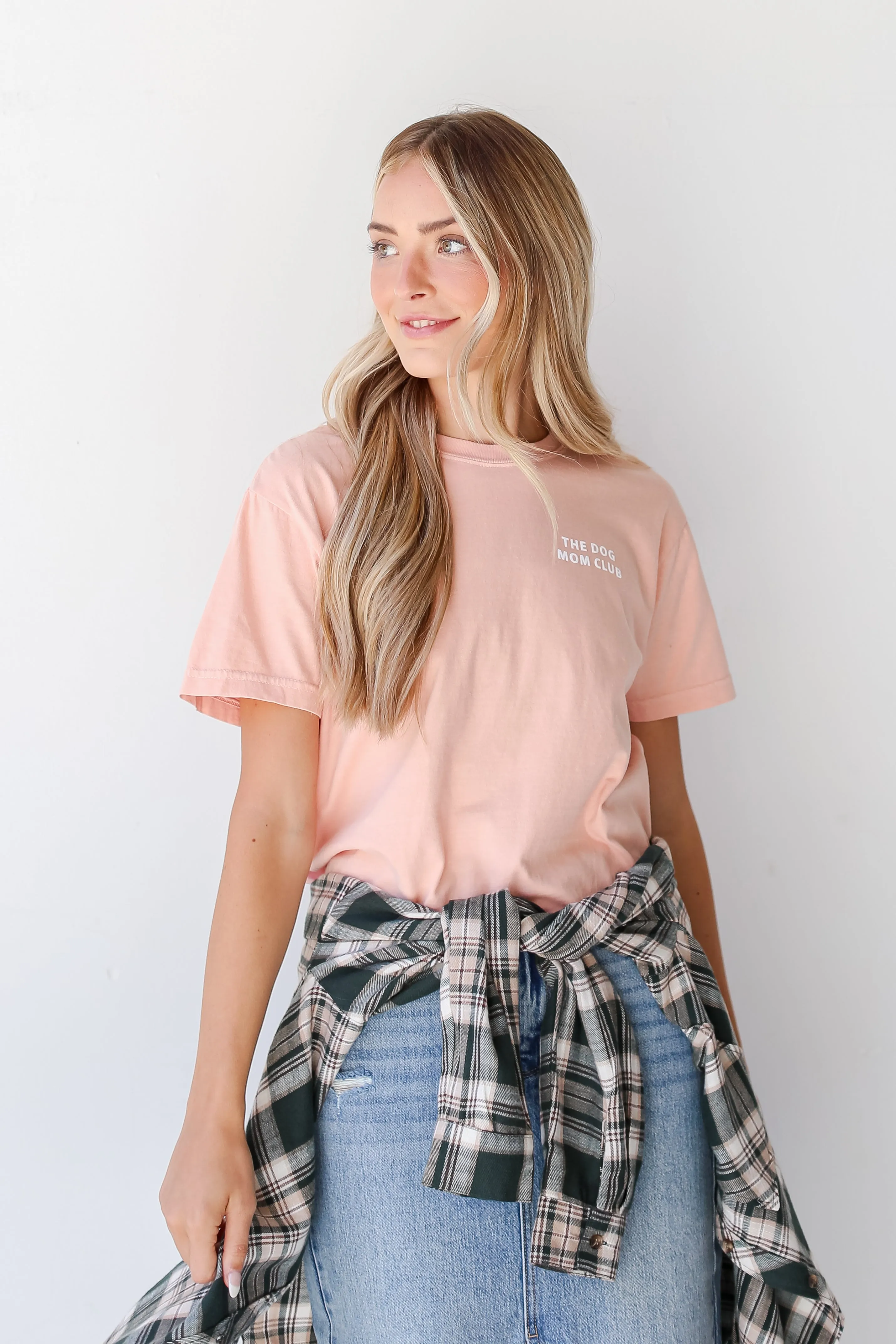 Peach The Dog Mom Club Tee