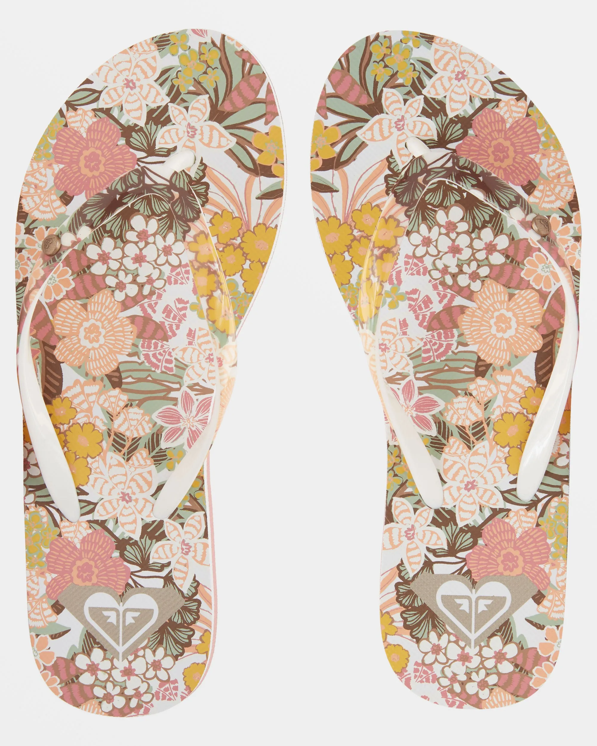 Portofino Flip-Flops - White/Light Brown