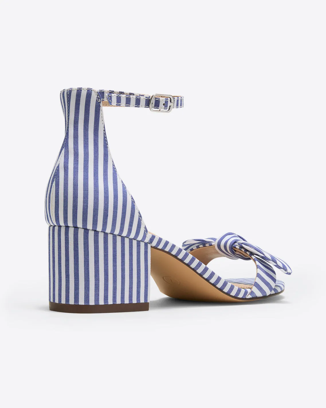 Preston Sandal in Blue & White Stripe