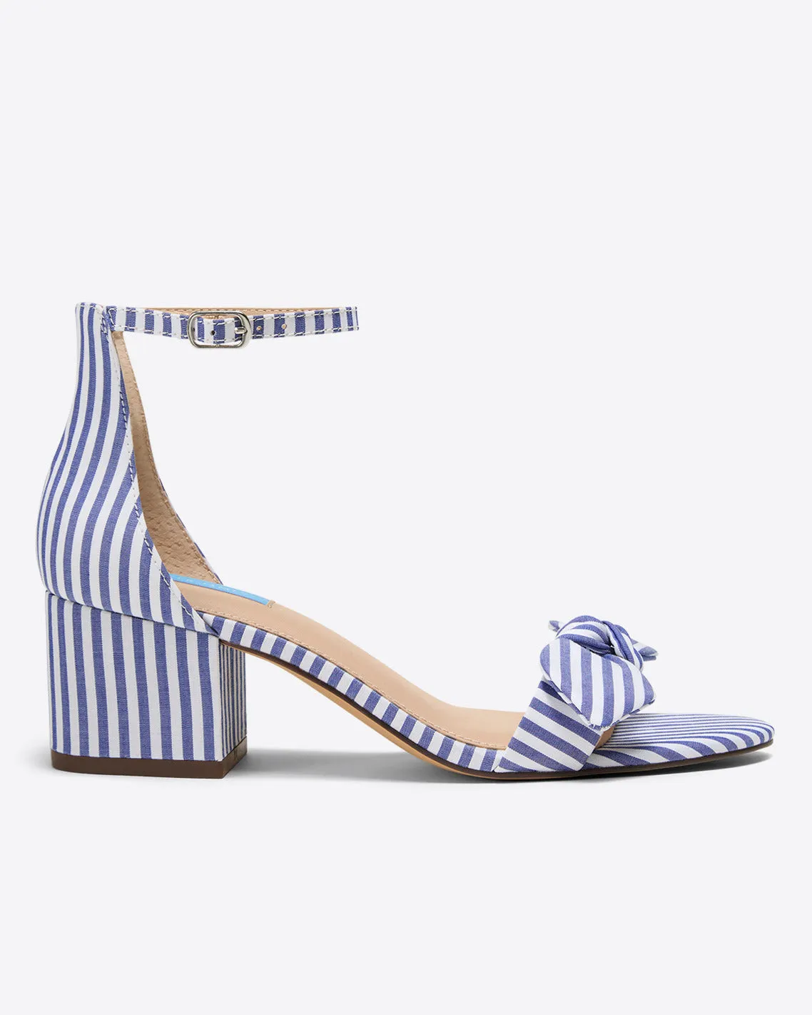 Preston Sandal in Blue & White Stripe