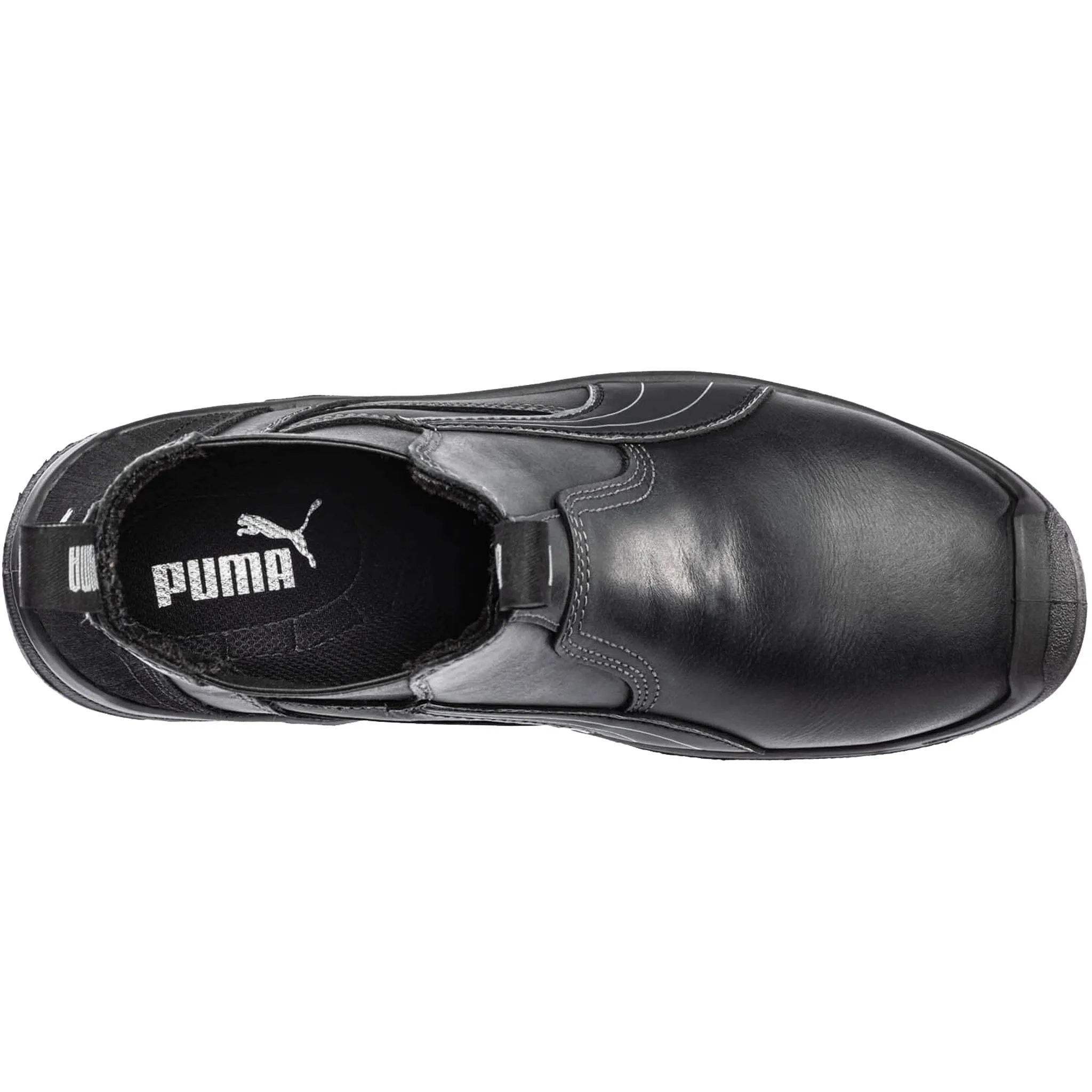 Puma Men's 630345 Tanami Black Mid Composite Safety Toe Slip On Work Boots