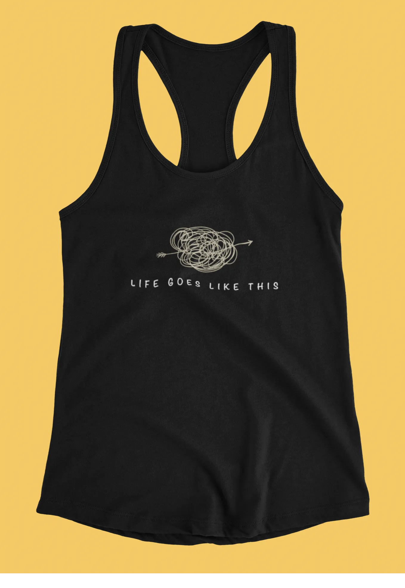 "LIFE GOES LIKE THIS" : Tank Tops