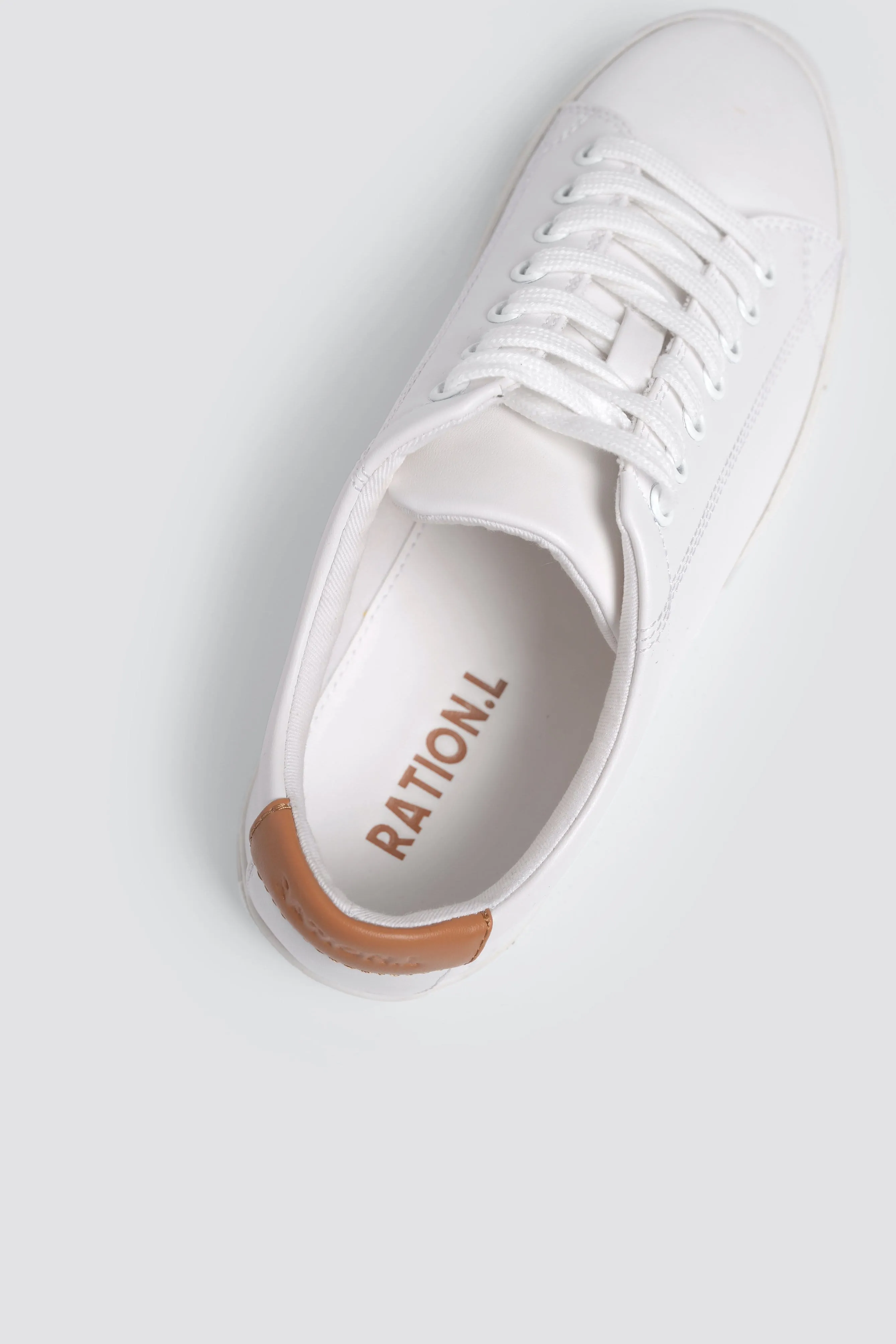 R-Kind Unisex Vegan Leather Sneakers | Moon White