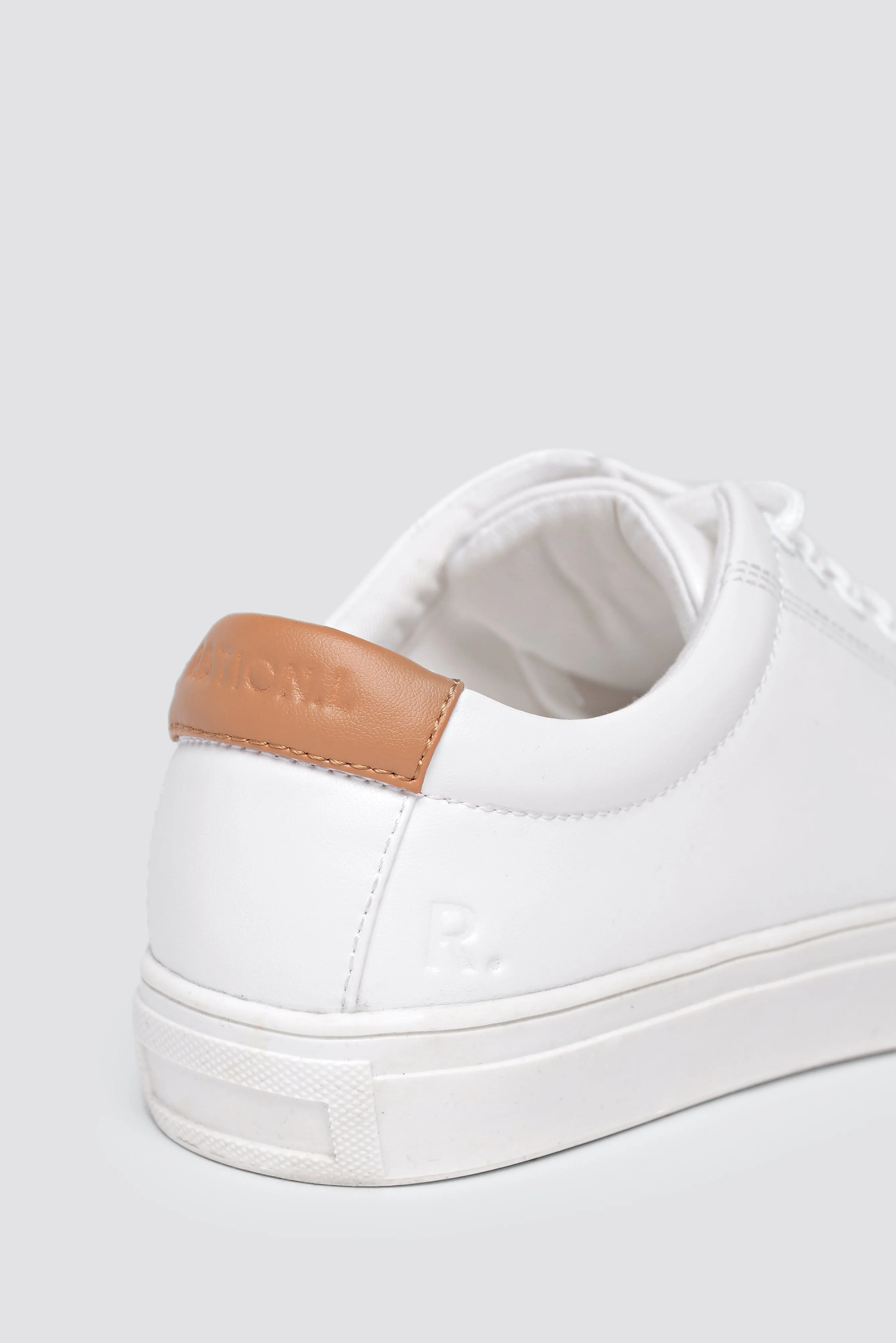 R-Kind Unisex Vegan Leather Sneakers | Moon White