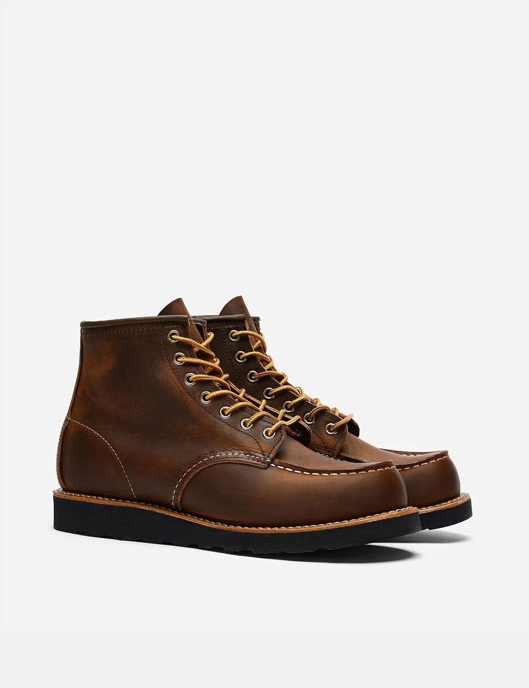 Red Wing 6" Moc Toe Boots (8886) - Copper Rough & Tough/Black Traction Sole