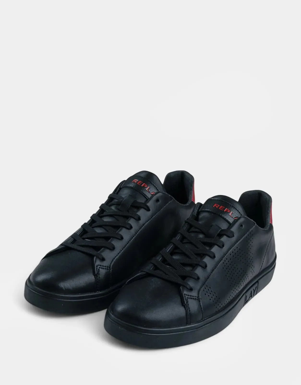 Replay Poly Studio Black/Red Sneakers