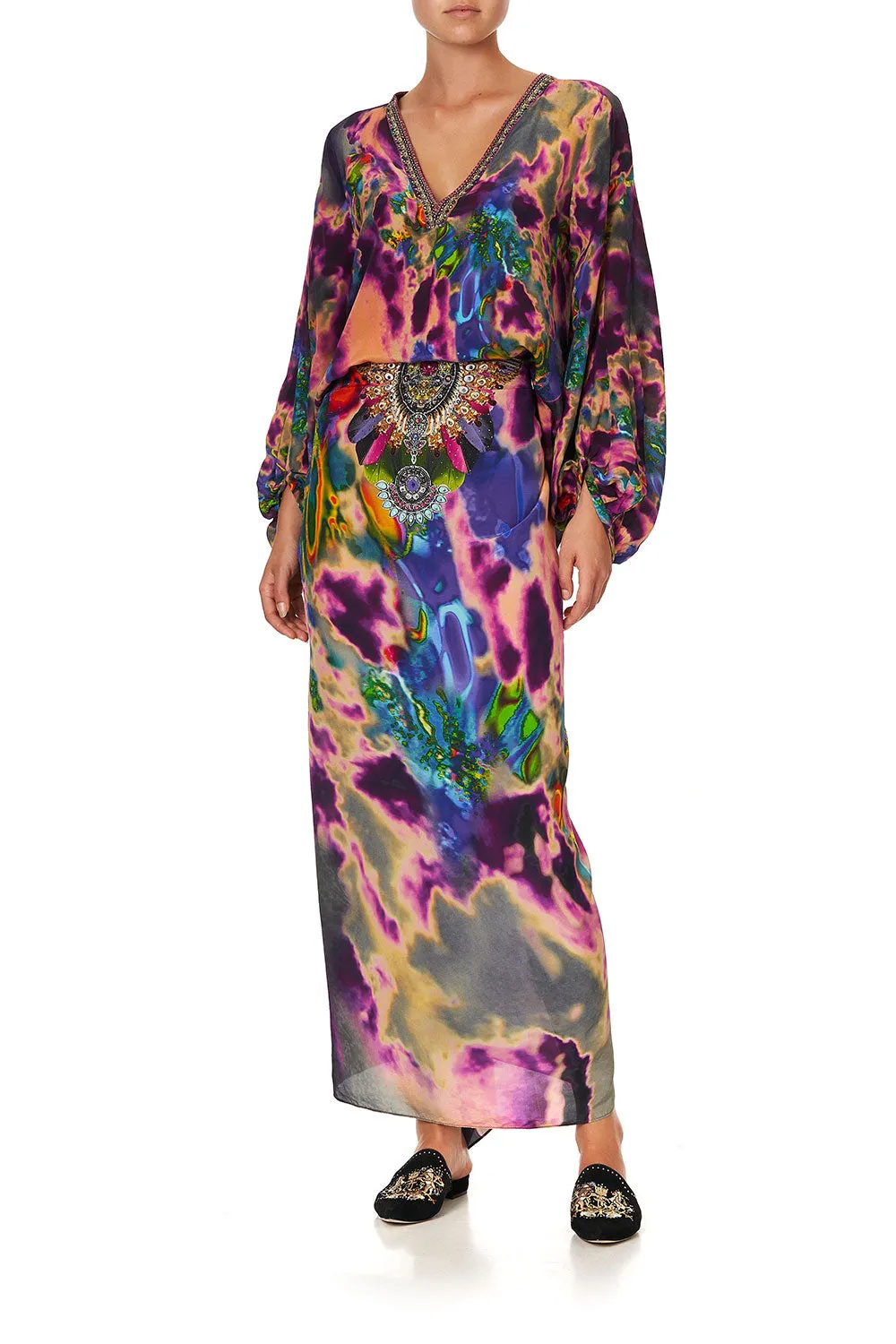 ROUND NECK KAFTAN ACID ABBEY