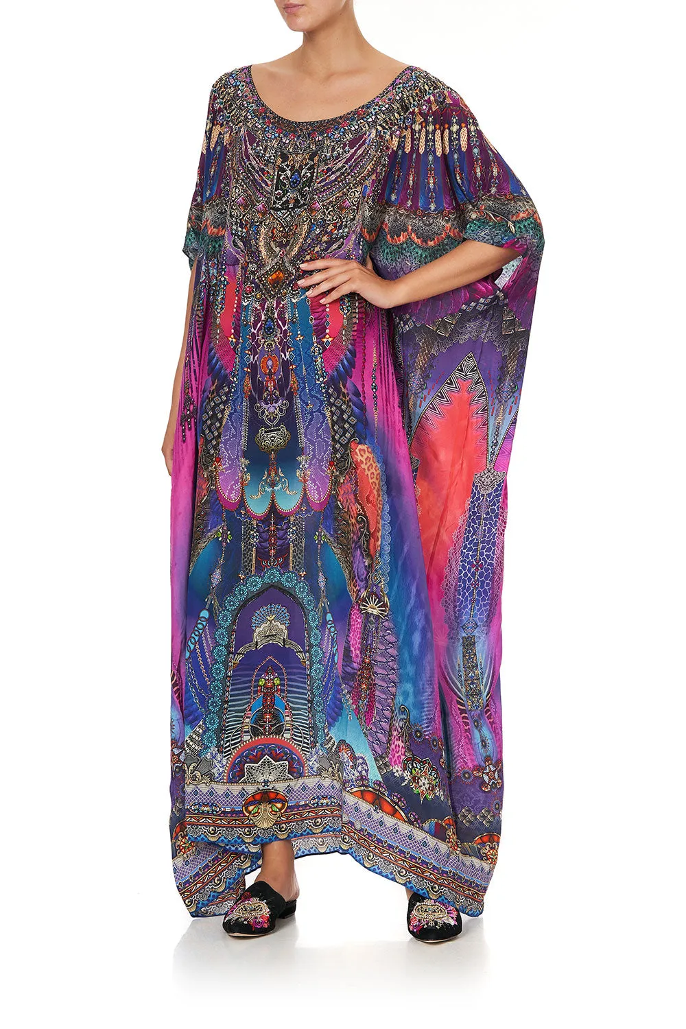 ROUND NECK KAFTAN MIDNIGHT MADNESS