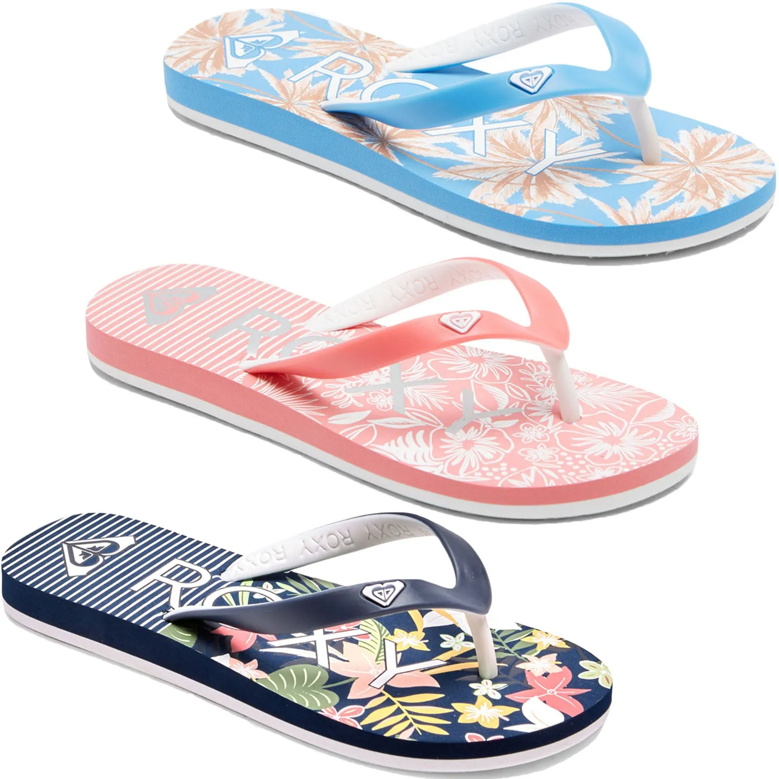 Roxy Kids Tahiti Floral Sandals Flip Flops