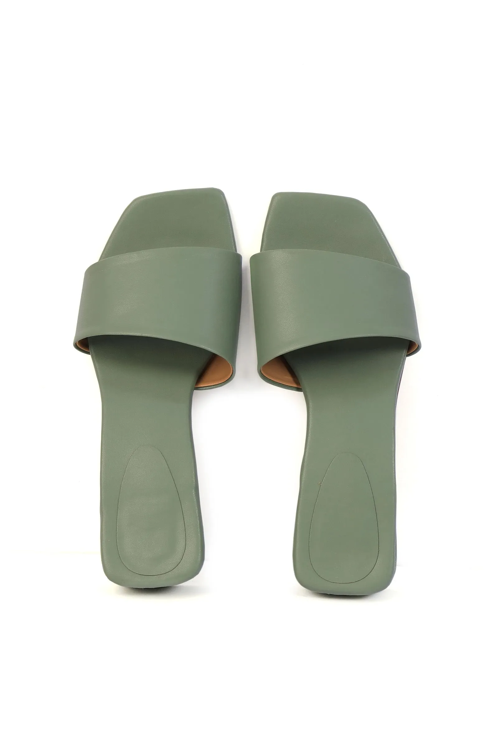 Sage Green Cruelty Free Leather Heels