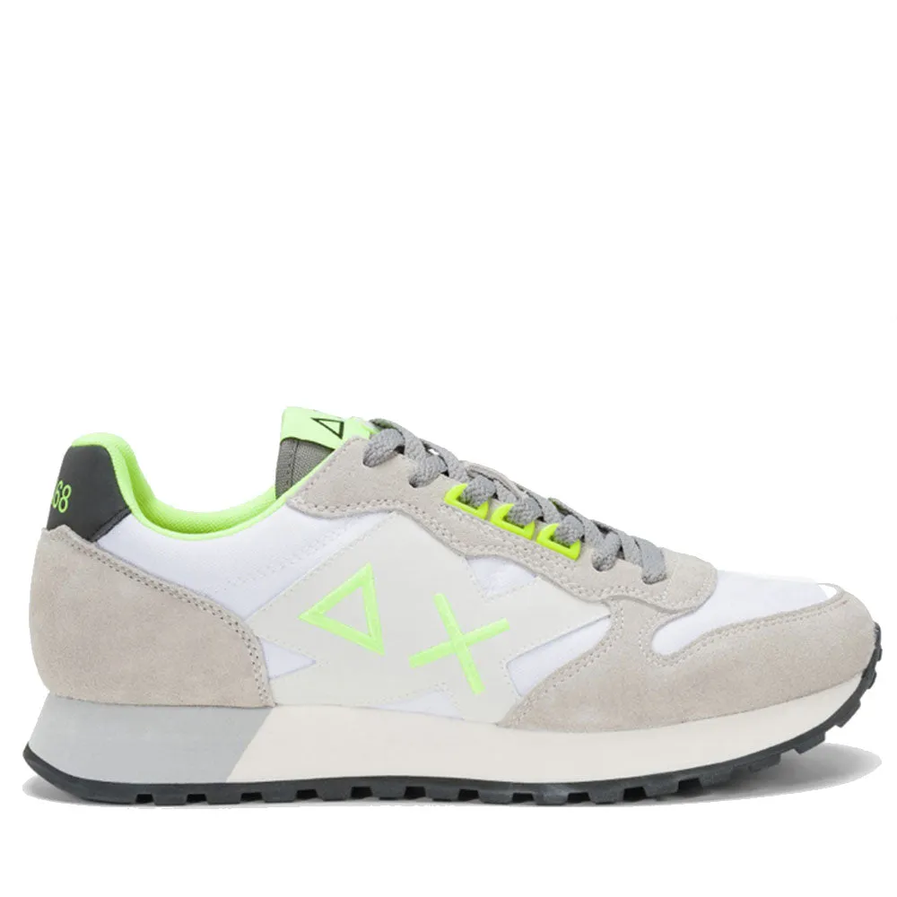 Scarpe Uomo Sun68 Sneakers Jaki Fluo Bianco - Z44115