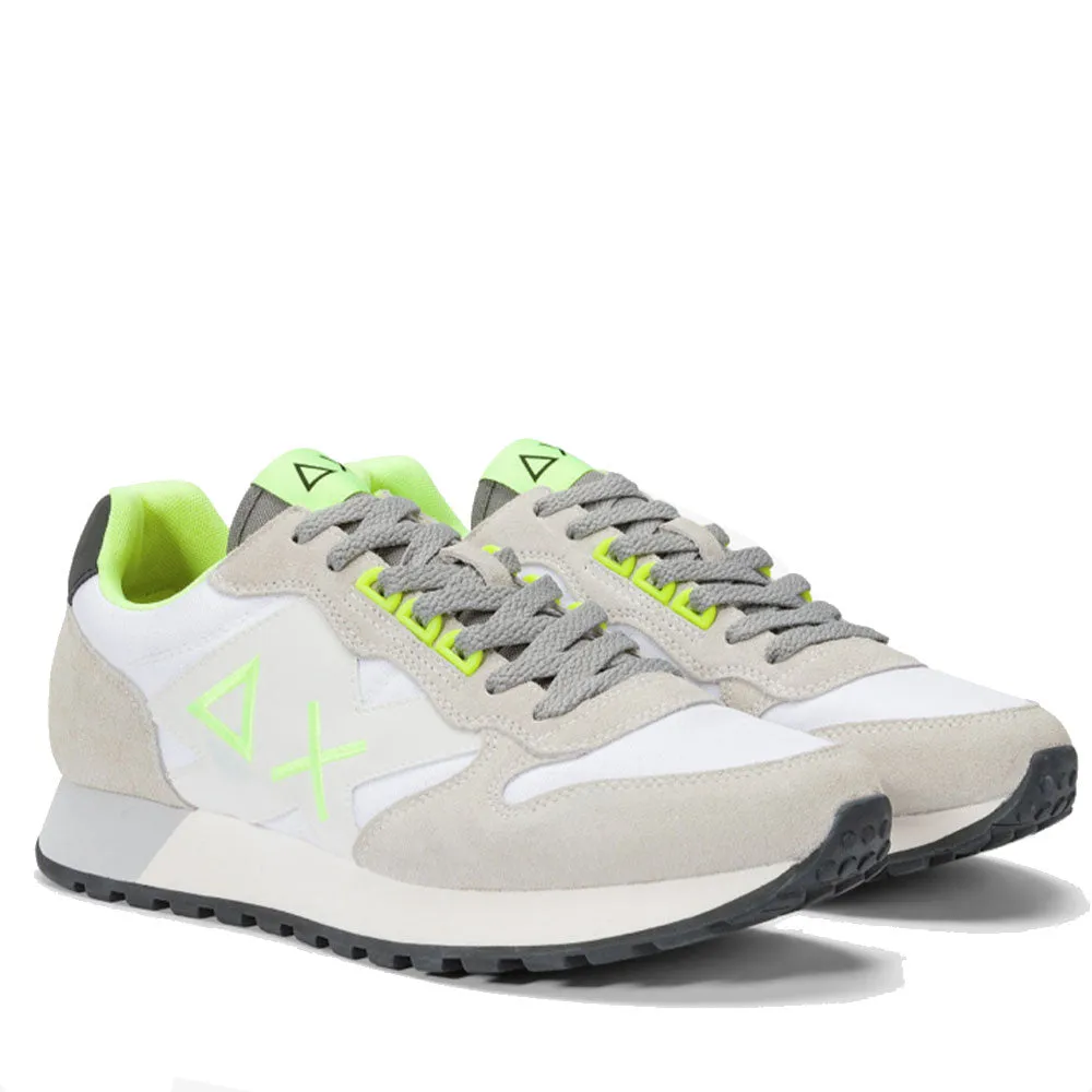 Scarpe Uomo Sun68 Sneakers Jaki Fluo Bianco - Z44115