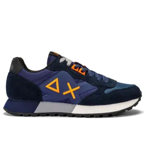 Scarpe Uomo Sun68 Sneakers Jaki Fluo Navy Blue - Z43115