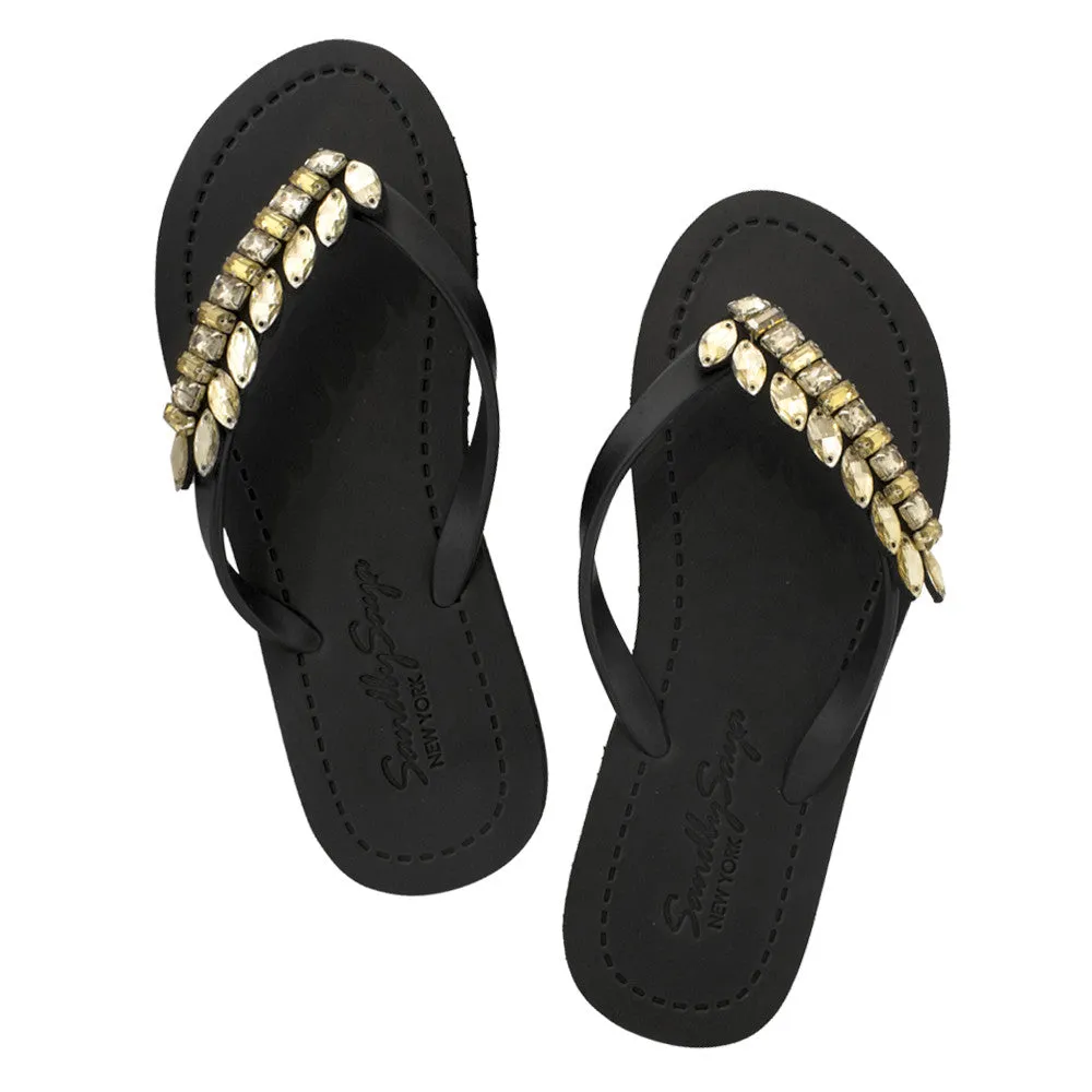 Smith - Rhinestone Flat Flip Flops Sandal