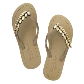 Smith - Rhinestone Flat Flip Flops Sandal