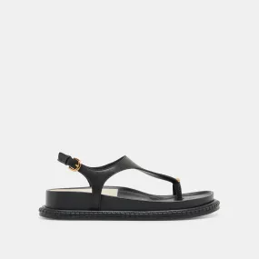 STEFAN SANDALS BLACK LEATHER