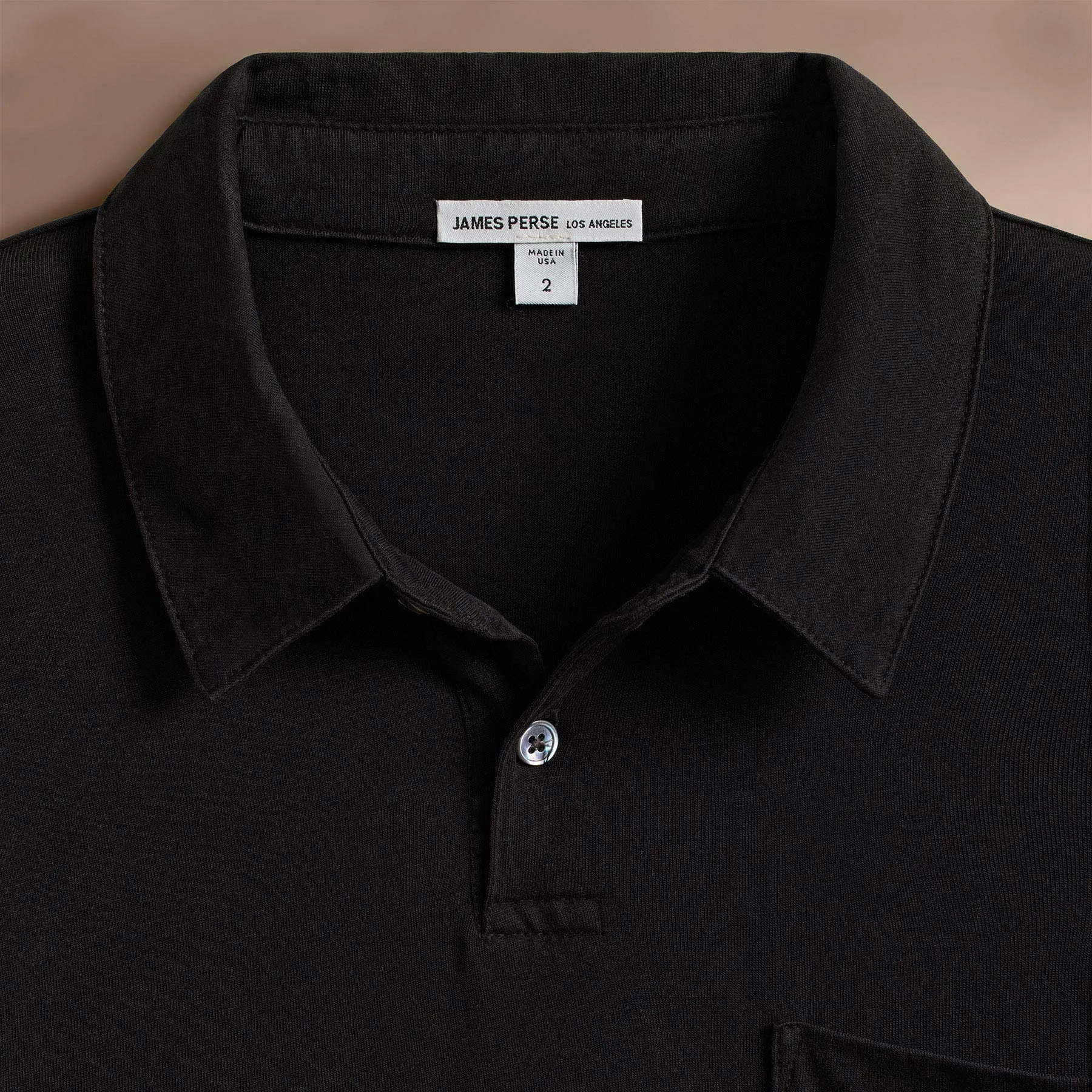 Sueded Jersey Rugby Polo - Black