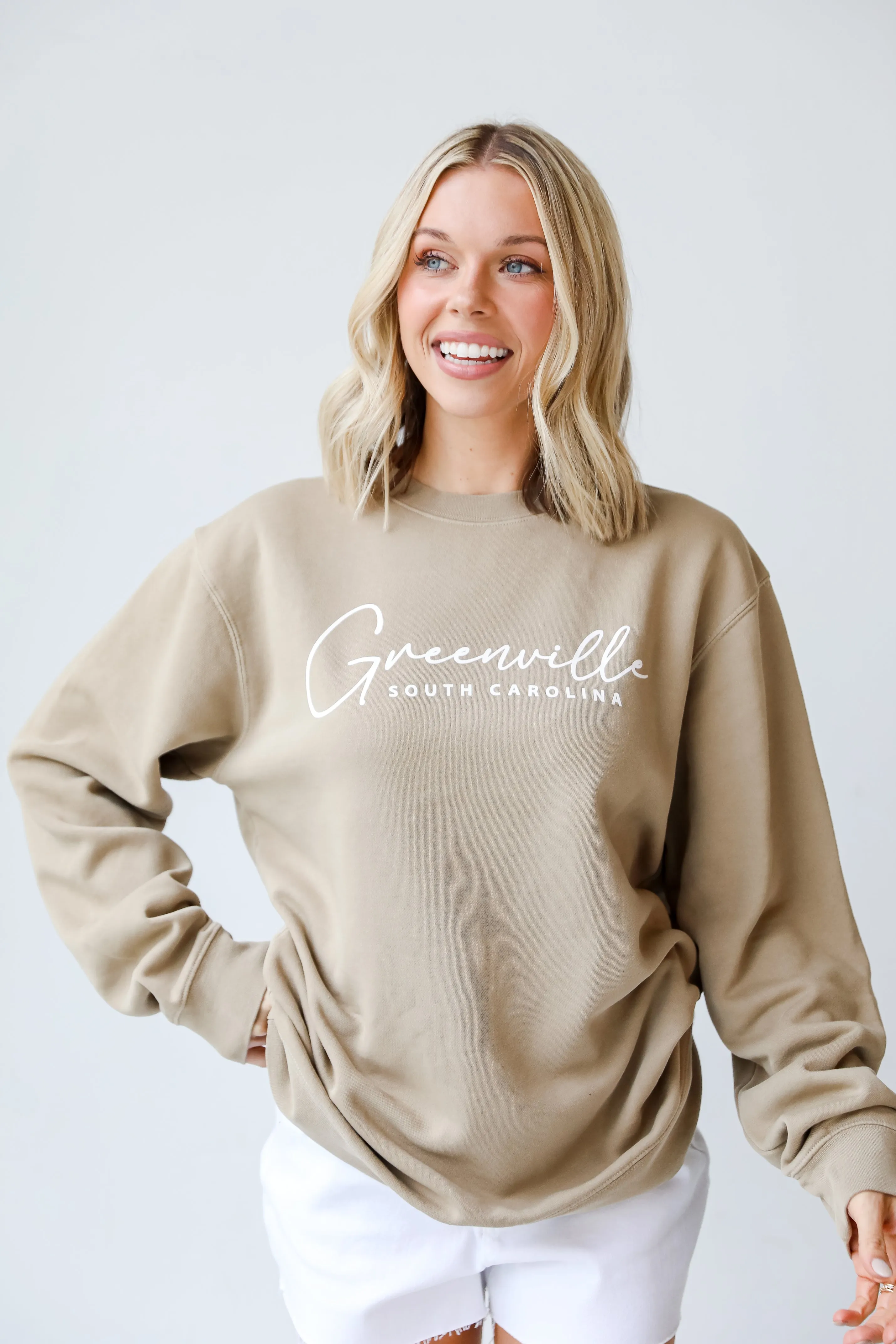 Tan Greenville South Carolina Pullover