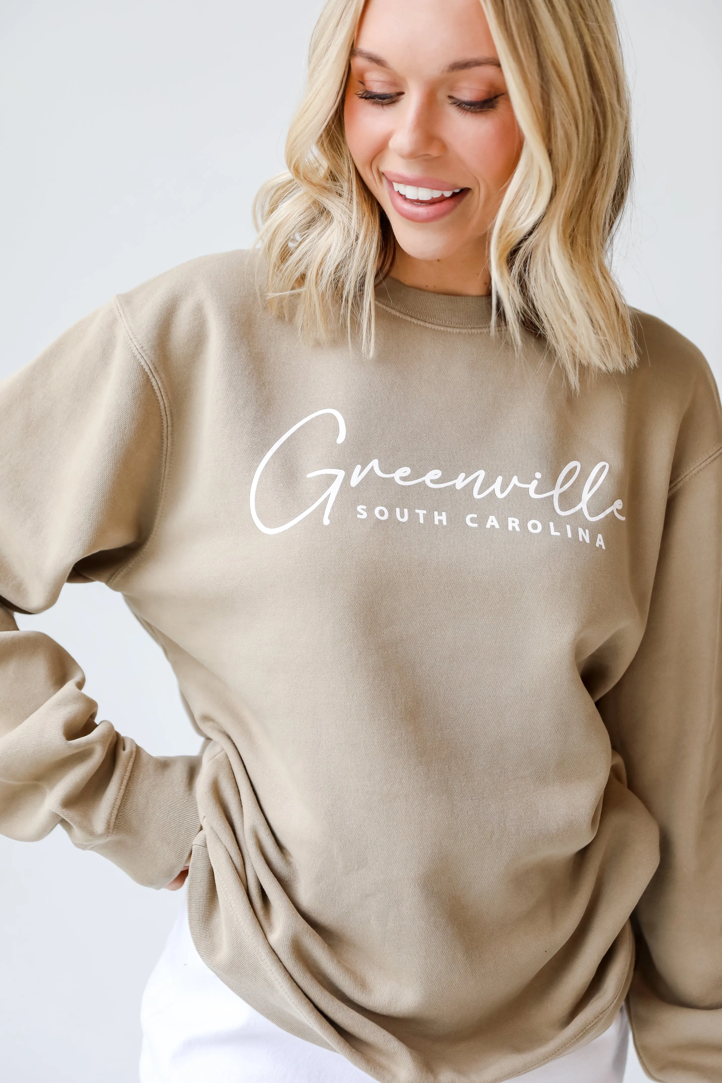 Tan Greenville South Carolina Pullover