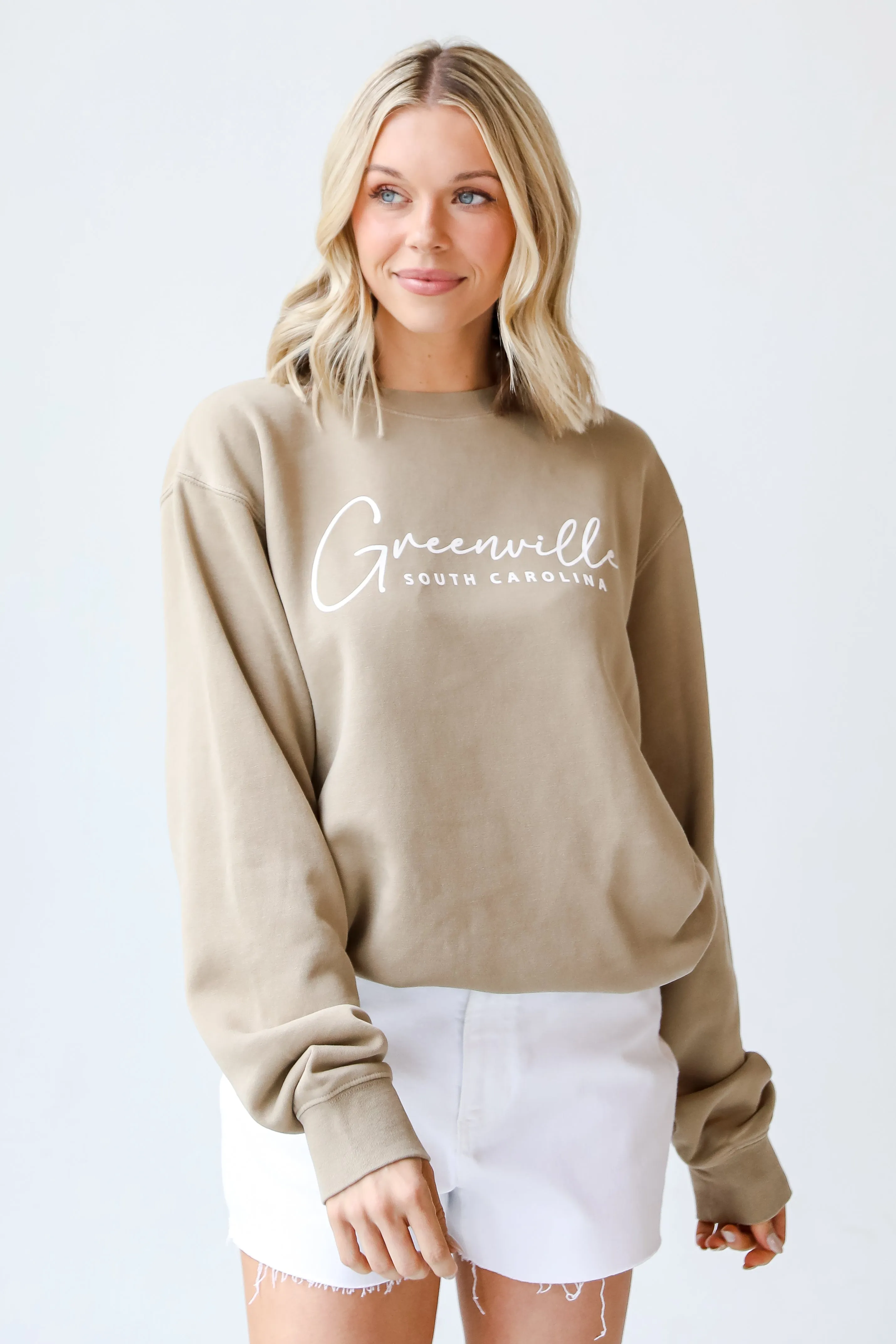 Tan Greenville South Carolina Pullover