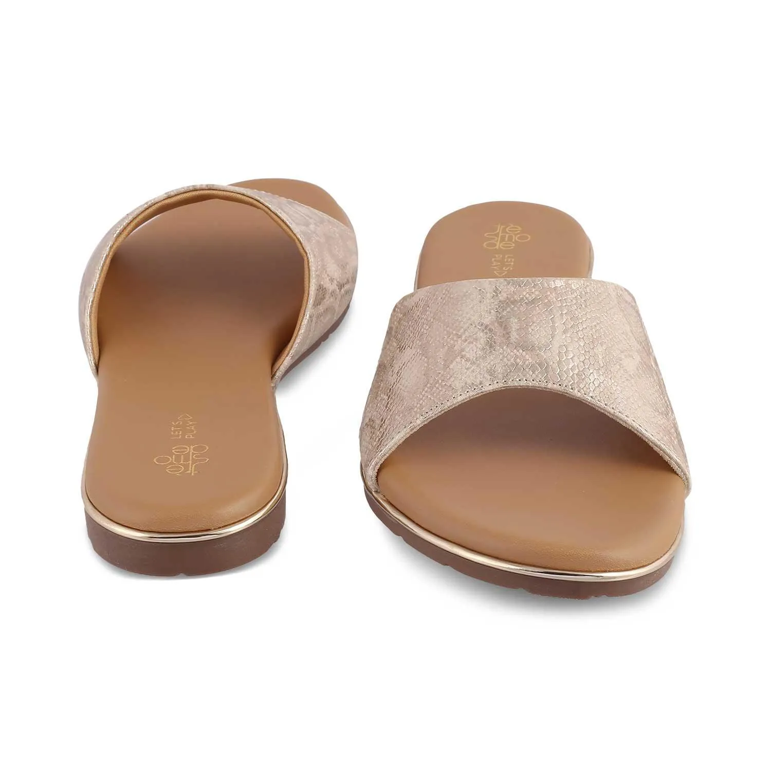 The Safad Gold Women's Dress Flats Tresmode