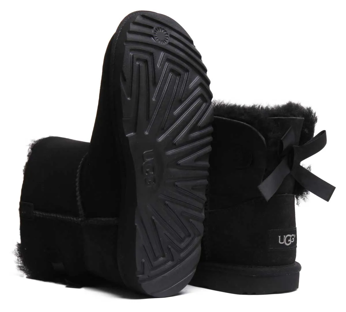 Ugg Australia K Mini Baily Bw In Black For Kids