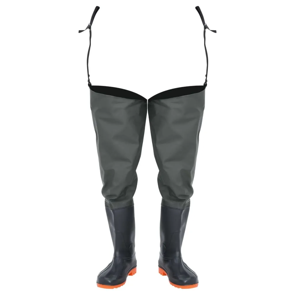 vidaXL Hip Waders Dark Green Size 39