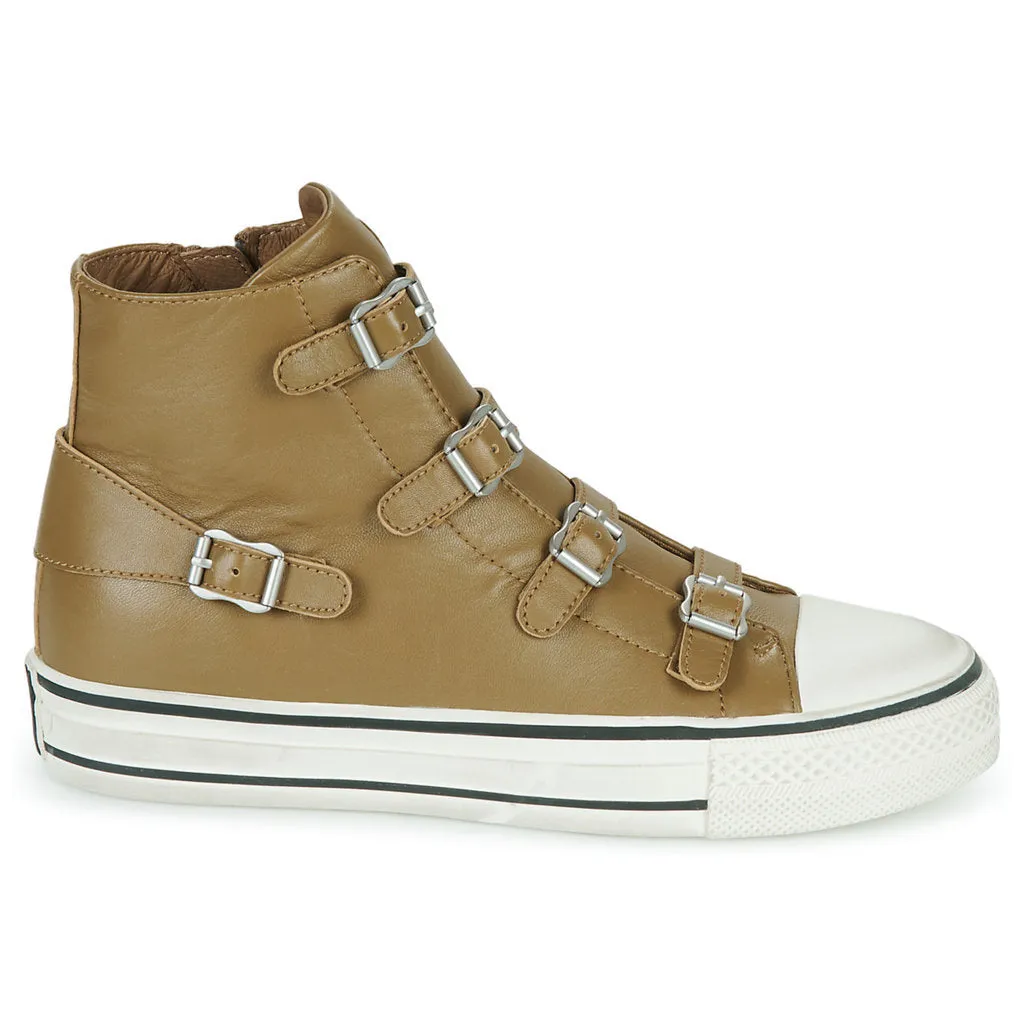 Virgin Nappa Leather Women's High-Top Trainers