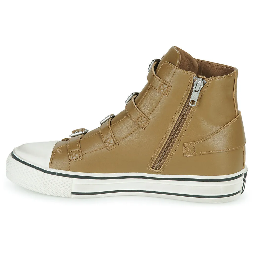 Virgin Nappa Leather Women's High-Top Trainers